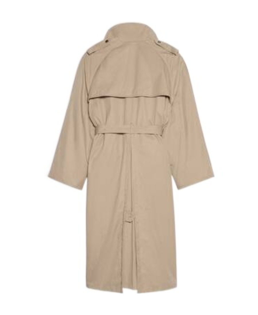 Balenciaga Reversible Trench Coat In Brown
