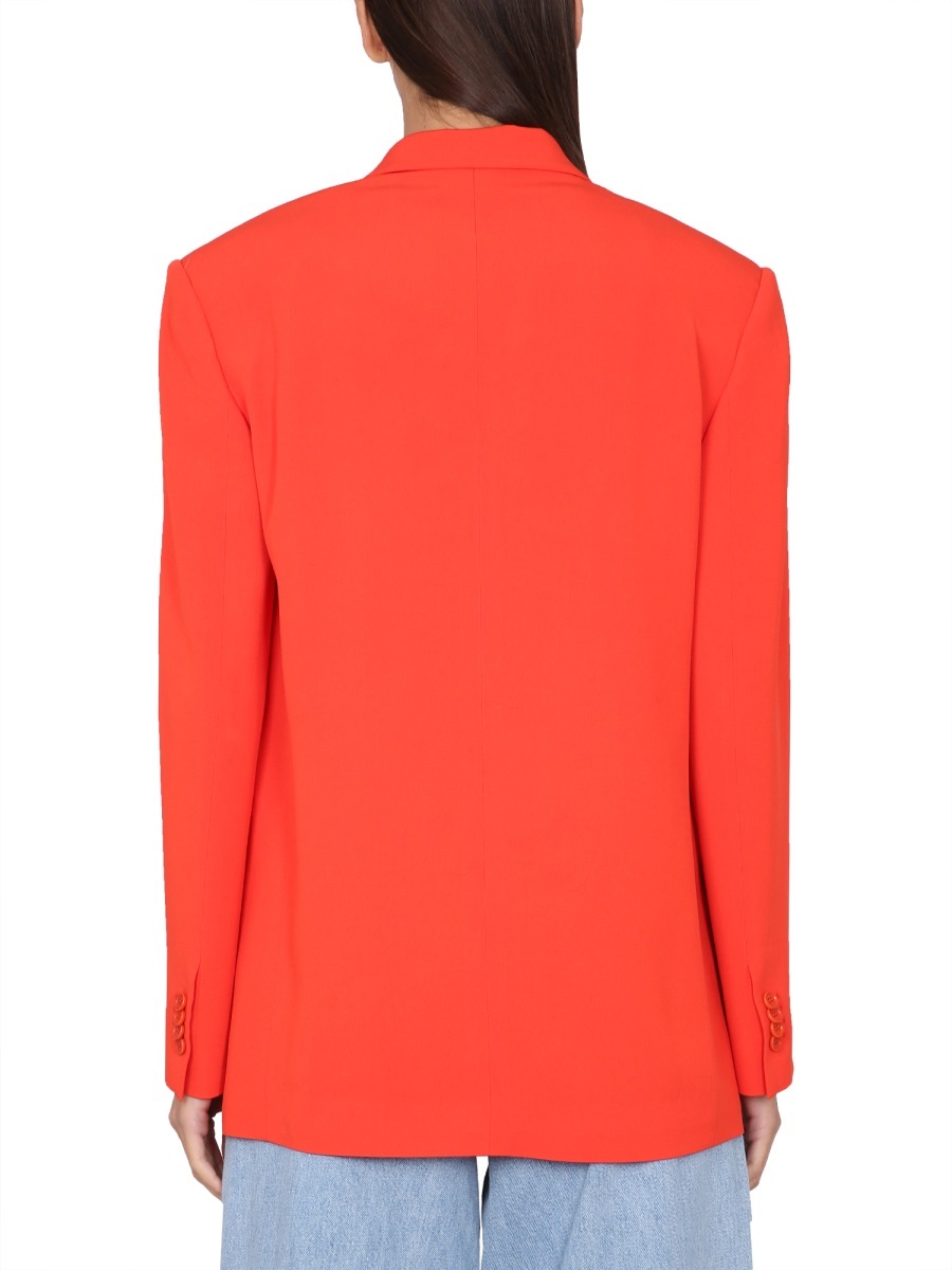 Shop Aspesi Pocketed Single-breasted Blazer In Orange
