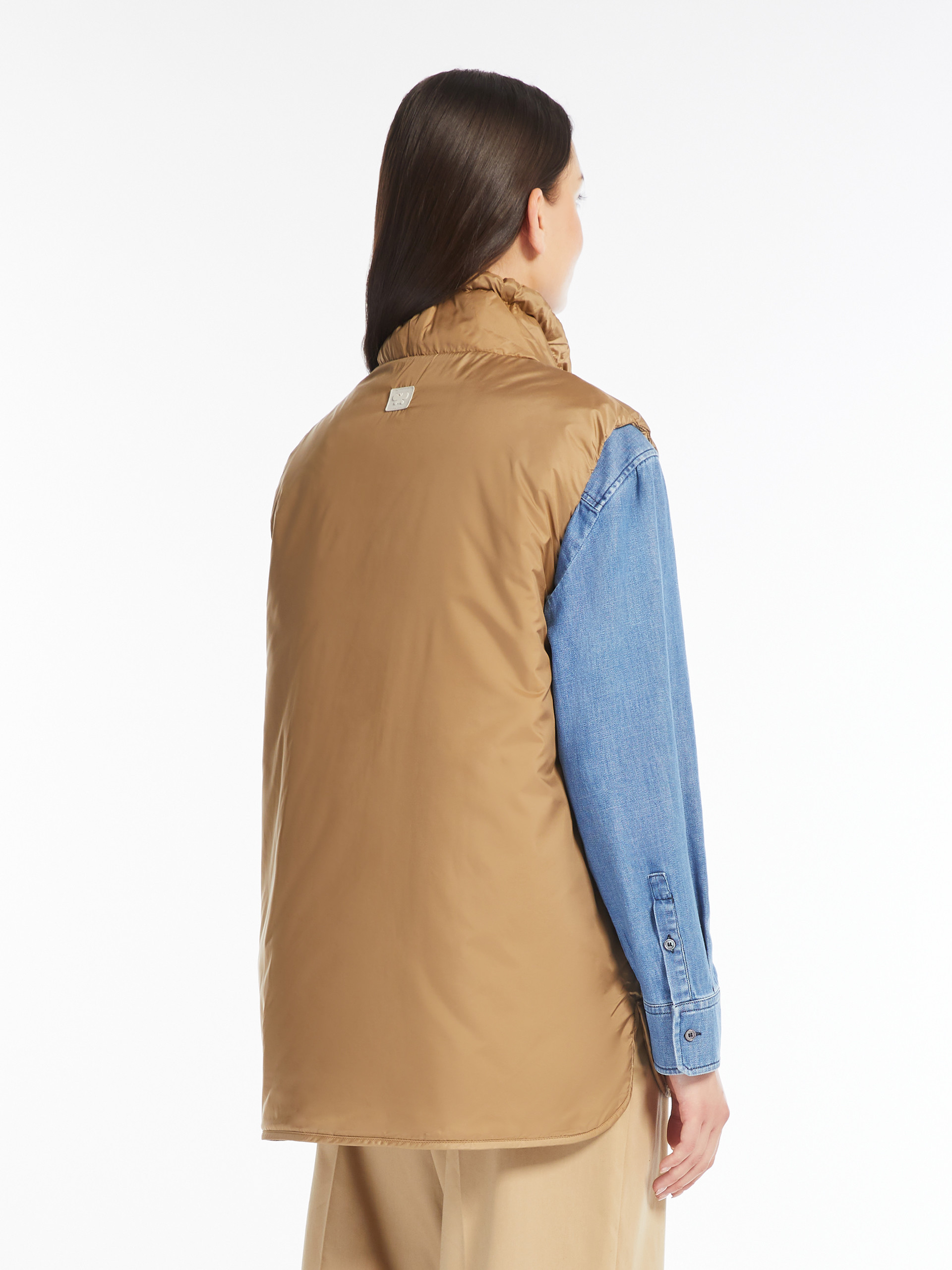 Weekend Max Mara Waterproof Canvas Double-sided Cotton Vest In Nude