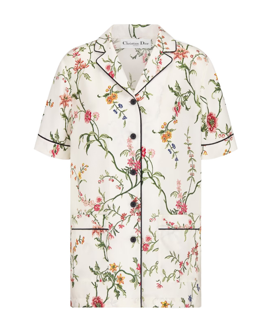 Dior A Short Sleeved Shirt In White