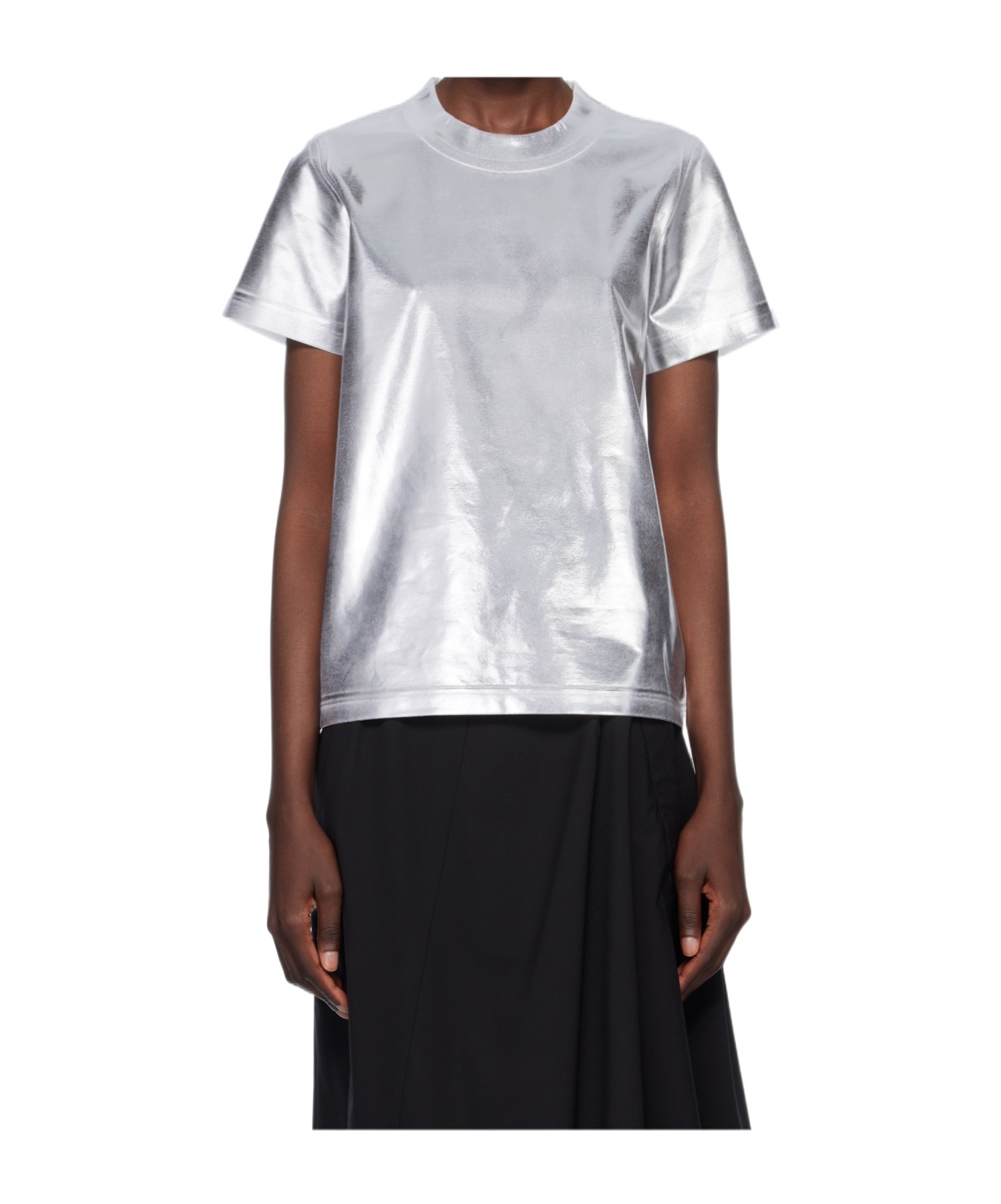 Junya Watanabe Ladies Metallic Effect Crewneck T-shirt