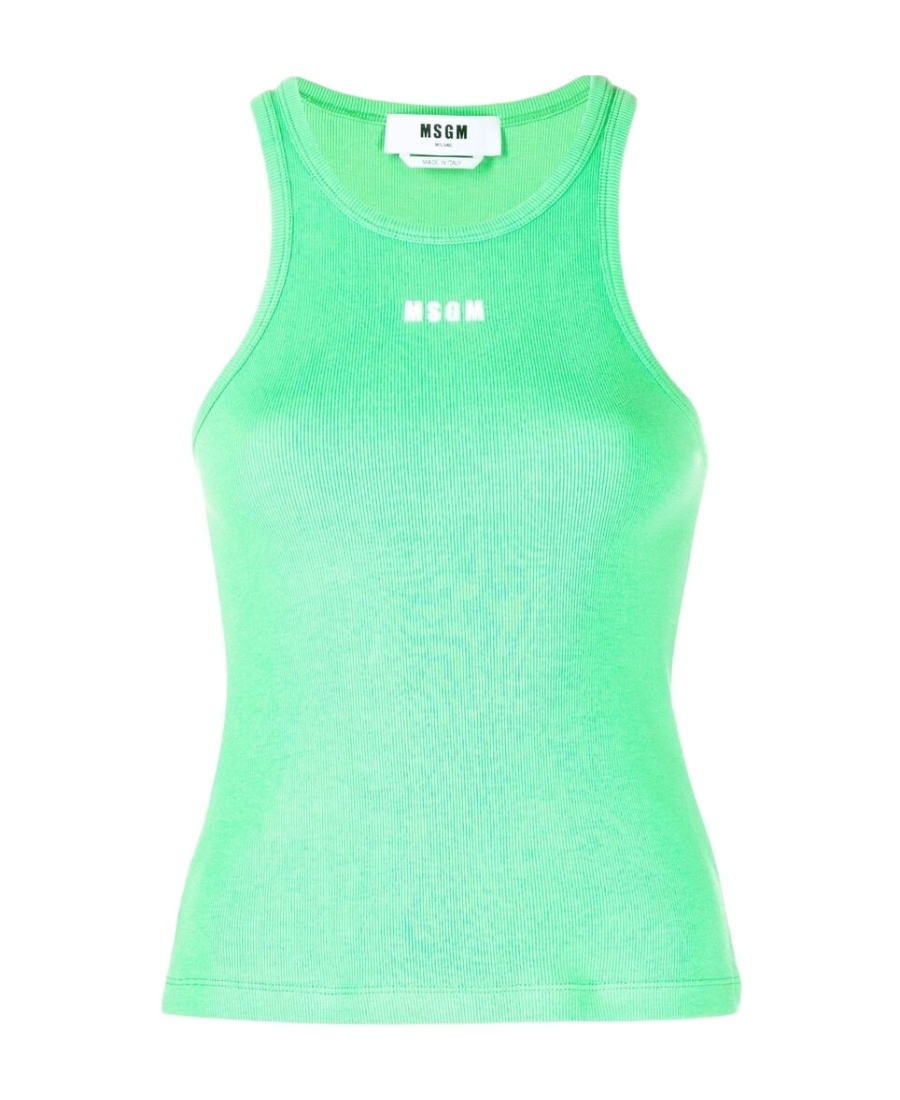 Msgm Logo-print Round Neck Vest