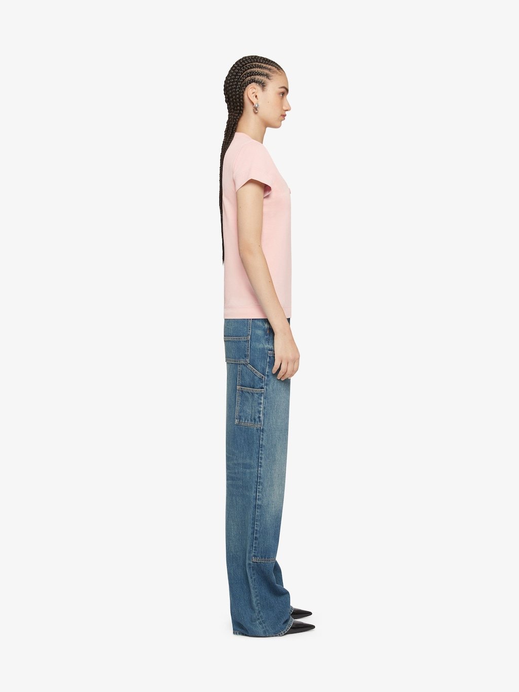 Givenchy Flocked-logo T-shirt In Pink