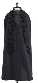 Dior Cape With Removable Ruched Collar In Black