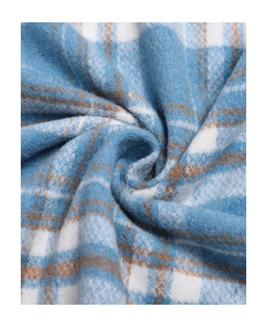 Liuregali Checkered Lapel Shirt In Blue