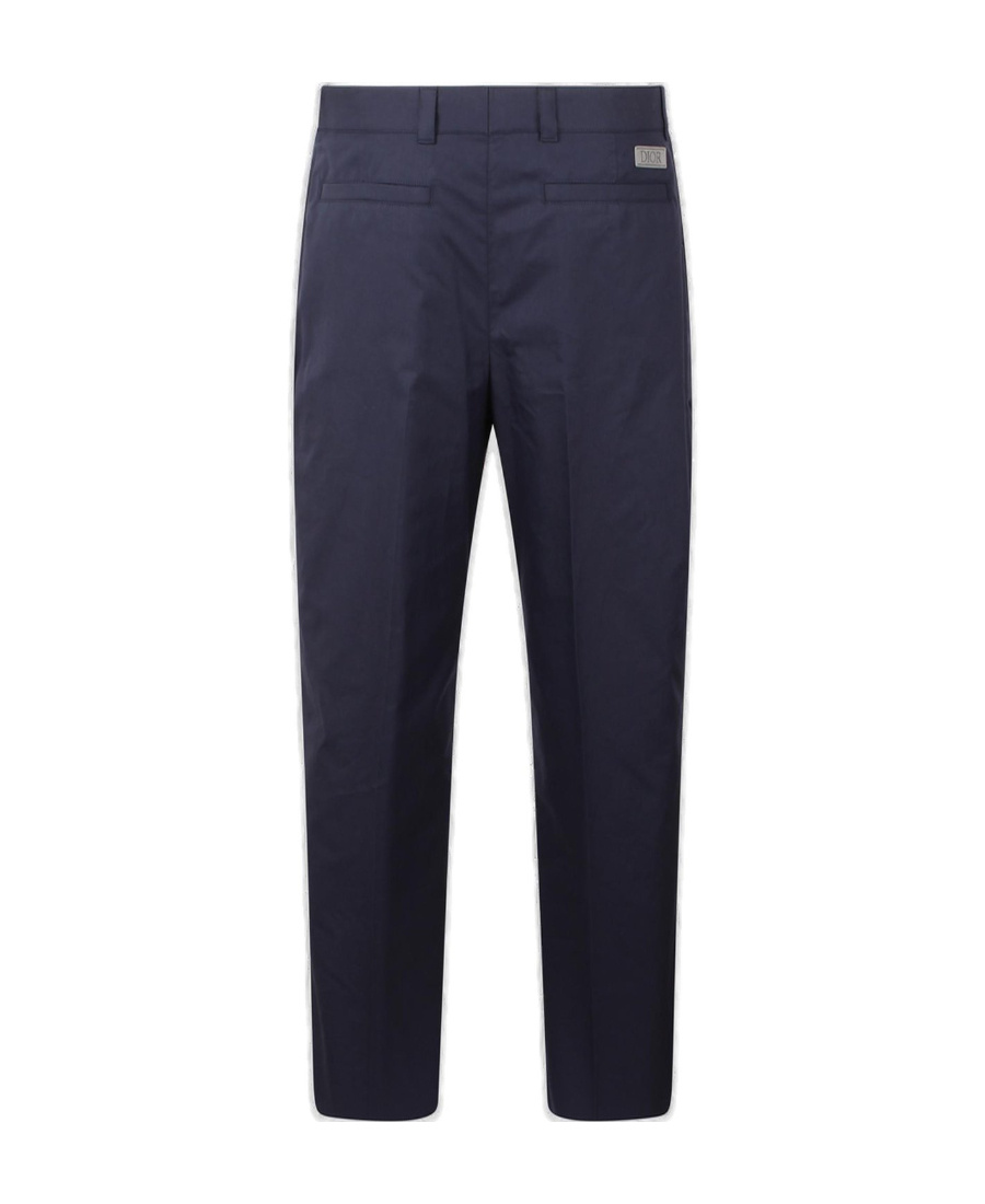 Dior Trousers With Back Pocket And Front Crease In Blue