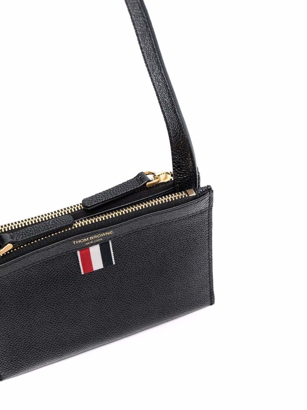 Thom Browne Rwb Tab Crossbody Bag In Black