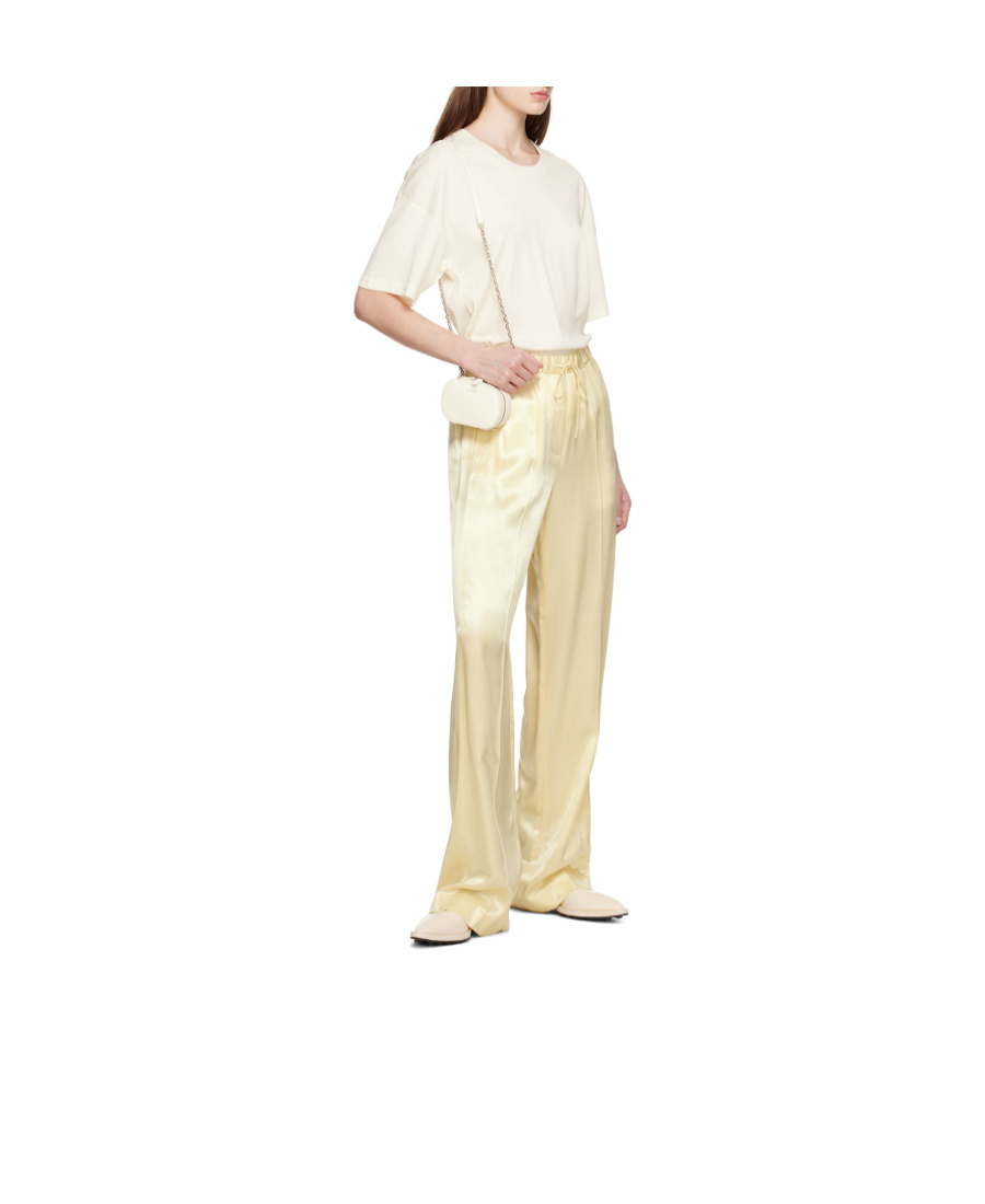 Jil Sander Logo Grain Shoulder Bag In White