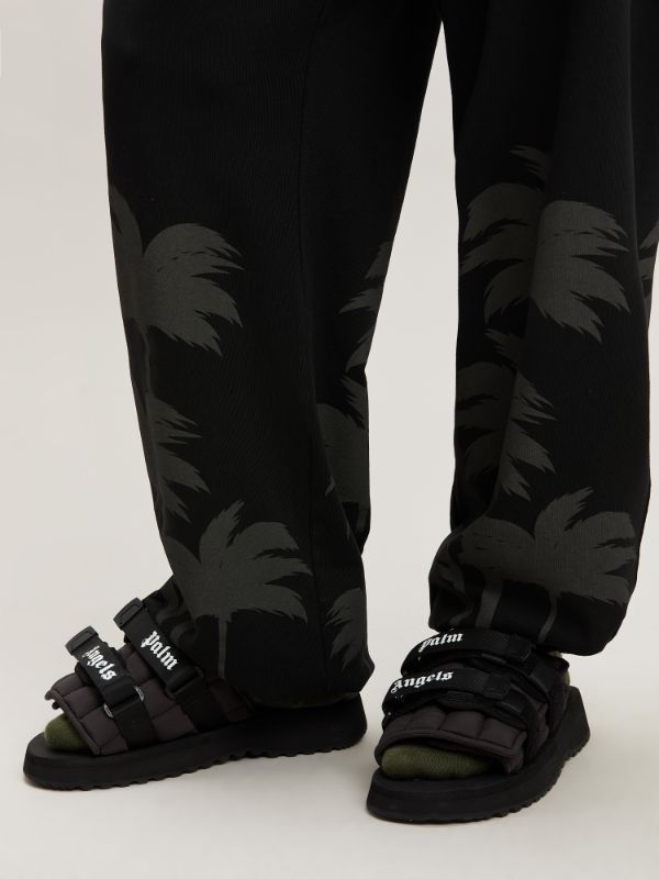Palm Angels Elastic Waist Sweatpants In Black