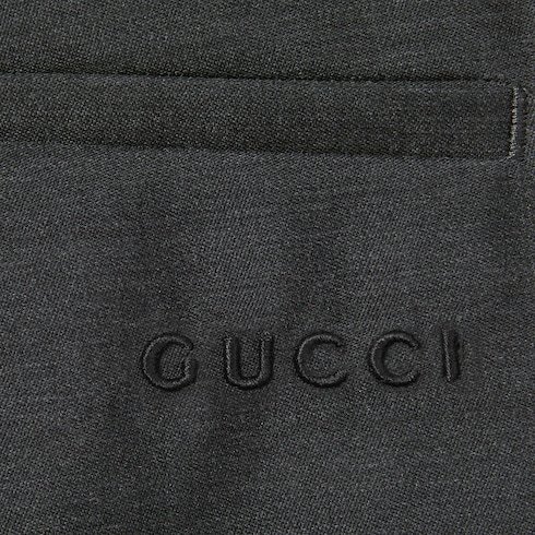 Shop Gucci Wool Mini Shorts In Grey