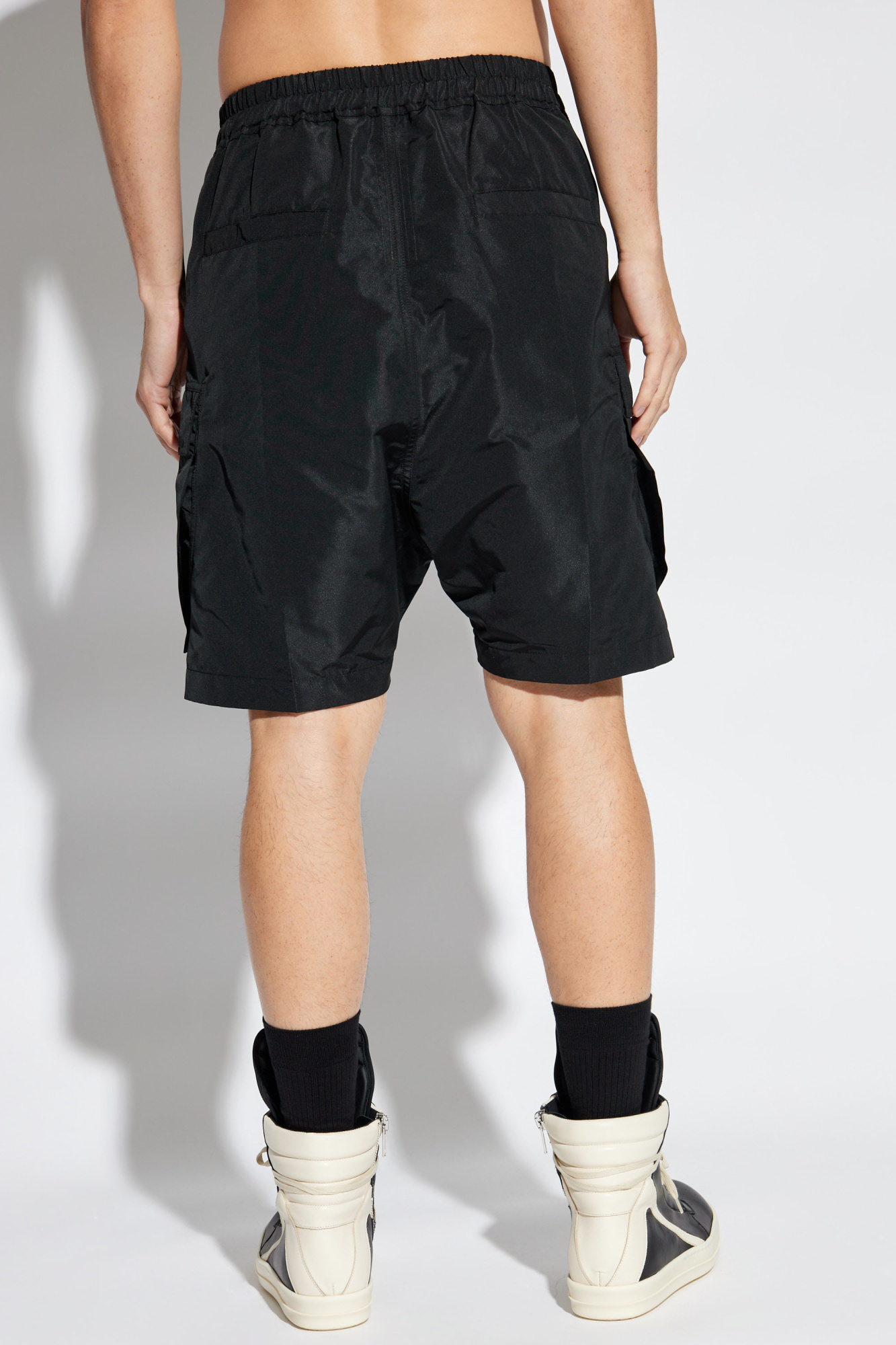 Rick Owens Straight-leg Shell Shorts In Black
