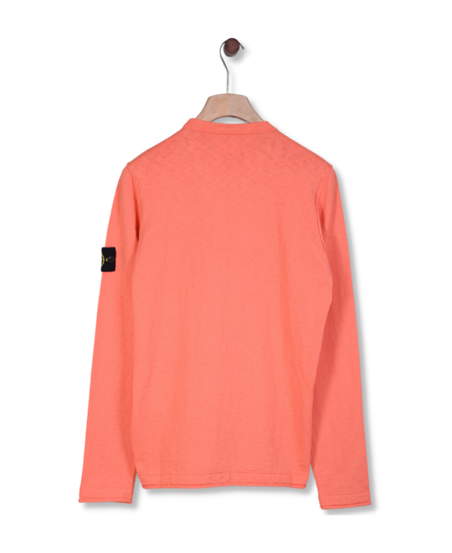Stone Island Men's Sunset Orange Wool Jumper Sweater In Orange
