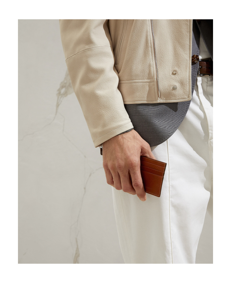 BRUNELLO CUCINELLI BRUNELLO CUCINELLI LOGO EMBOSSED CARDHOLDER