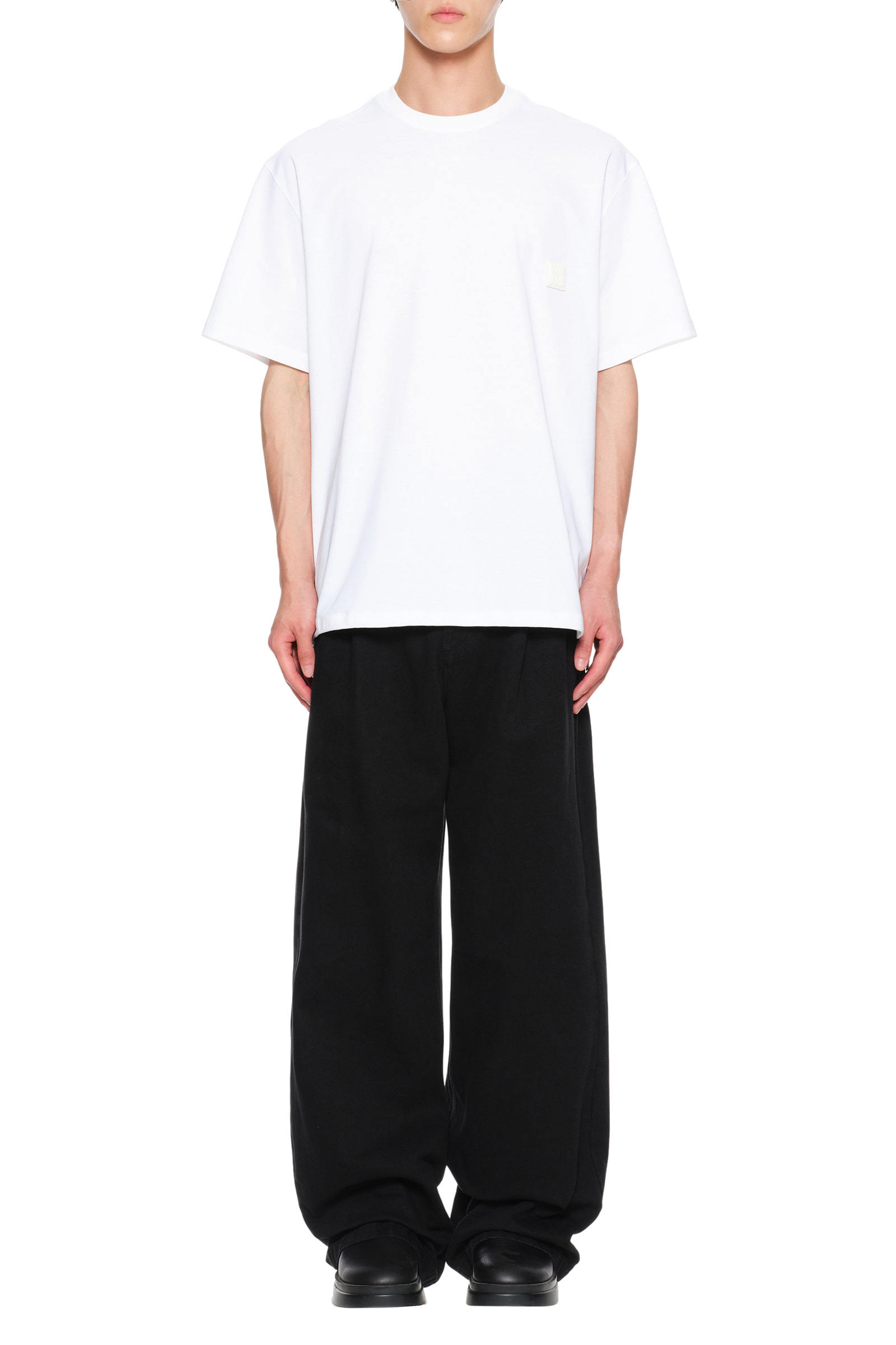 Wooyoungmi White Swaying Flower Back Logo T-shirt In White