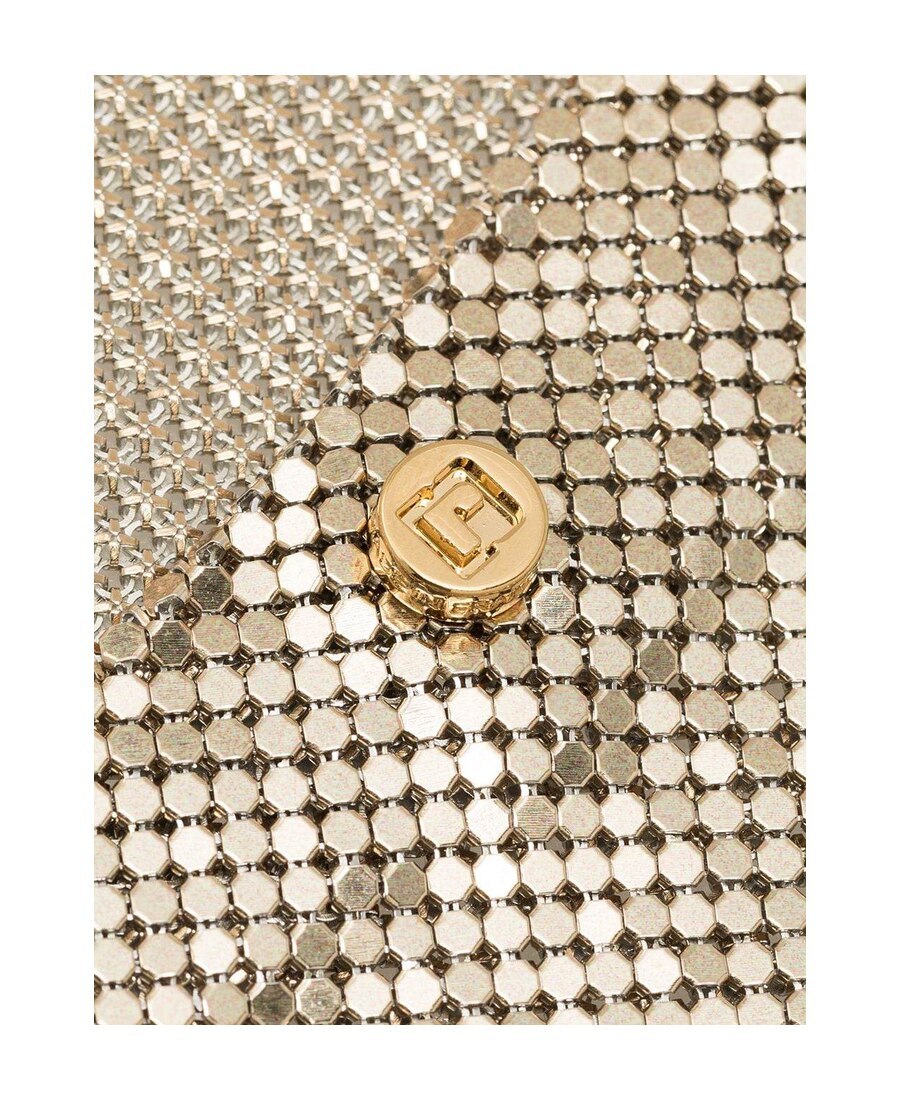 Rabanne Draped Mesh Necklace In Nude