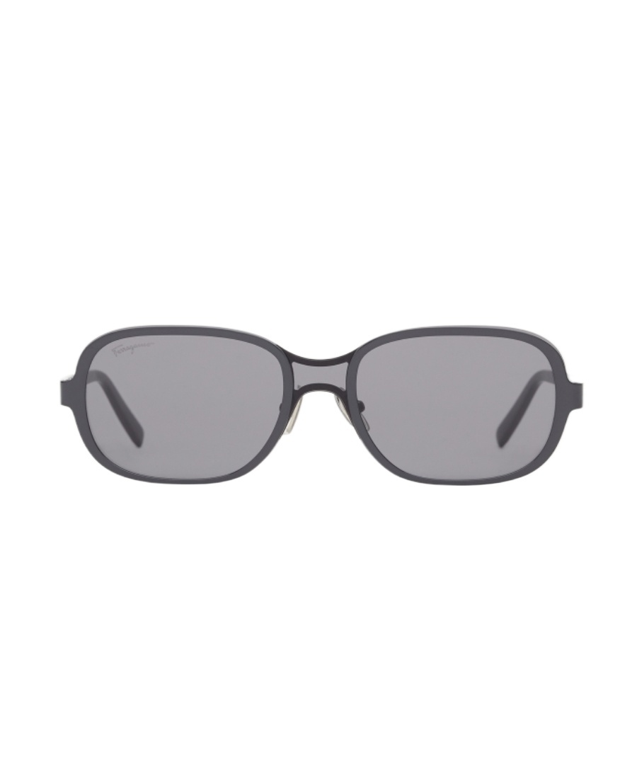 Ferragamo Oval-frame Sunglasses In Gray