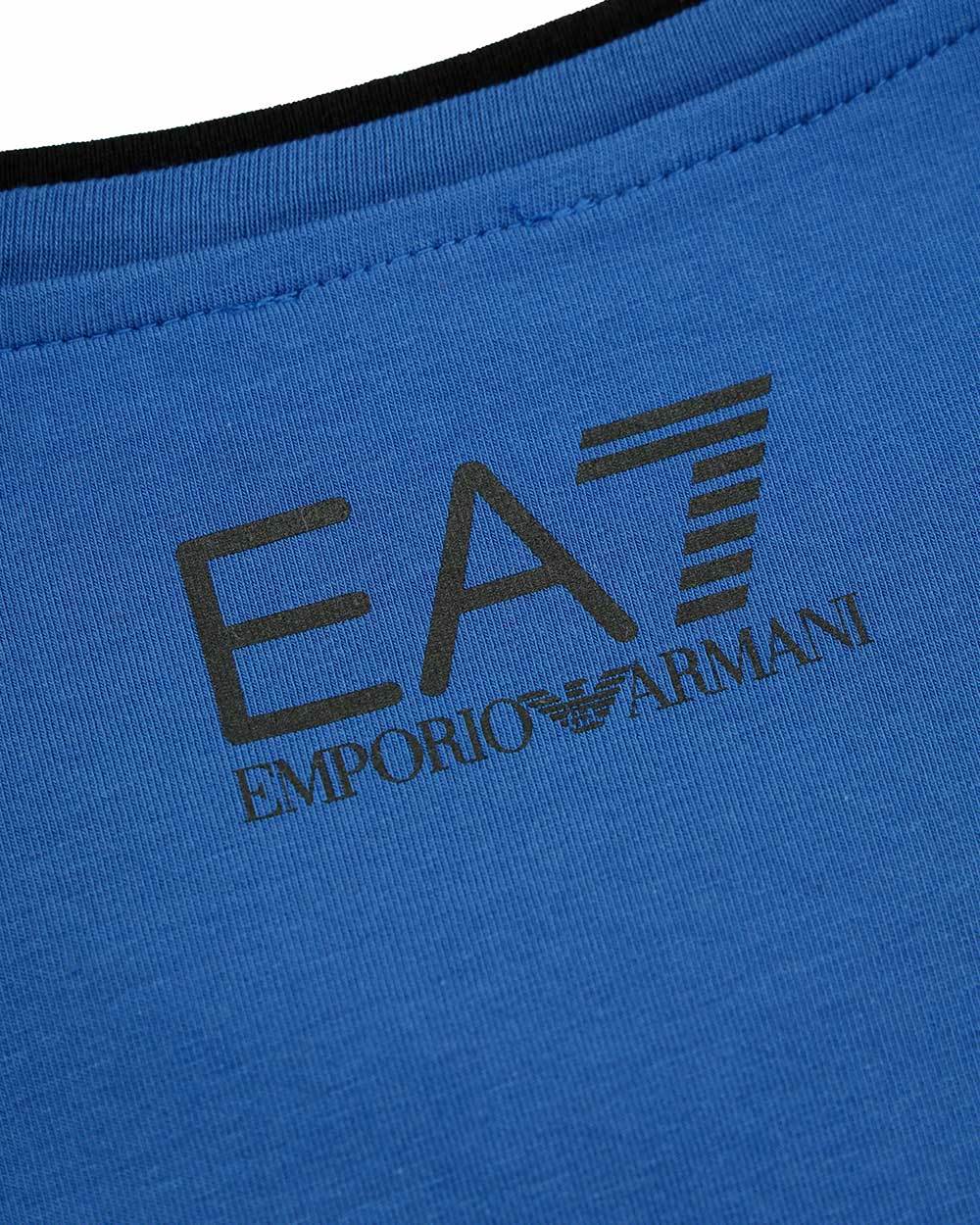 EA7 LOGO T-SHIRT WITH ROUND NECK
