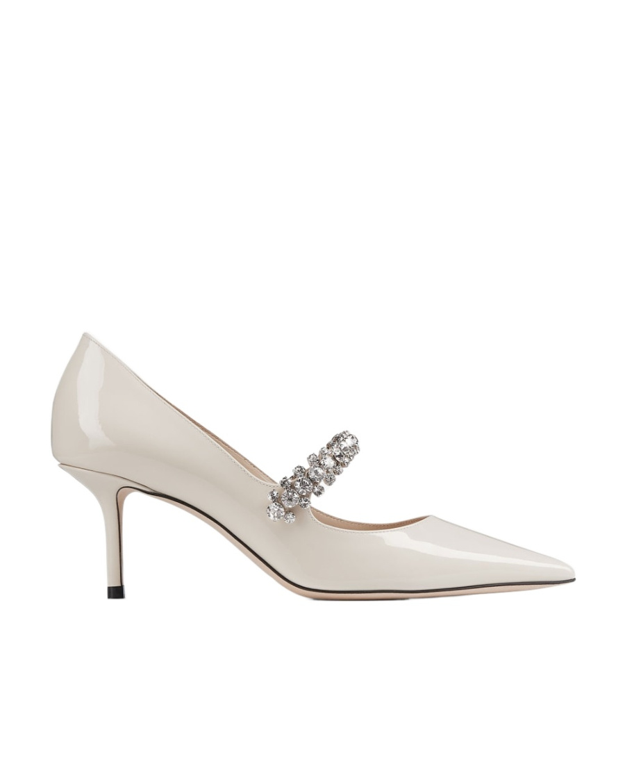 Jimmy Choo Bing 65 Pointed-toe Embellished Pumps In Nude