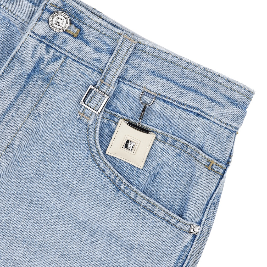 WOOYOUNGMI MULTI-POCKET DENIM SKIRT 