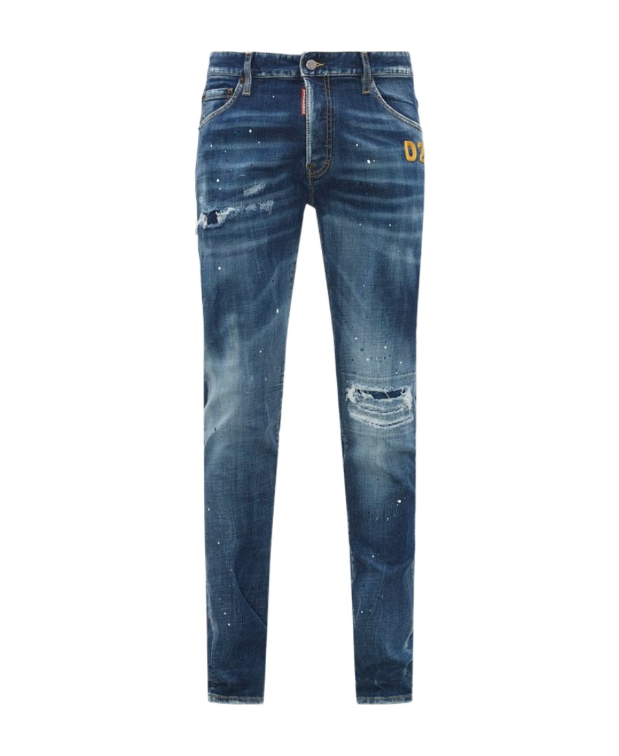 Dsquared2 Ripped Slim-fit Jeans In Blue