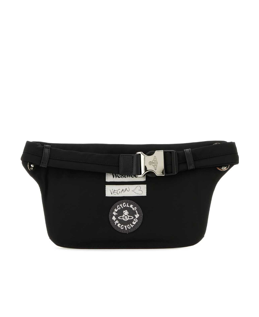 Vivienne Westwood Logo Shoulder Bag In Black
