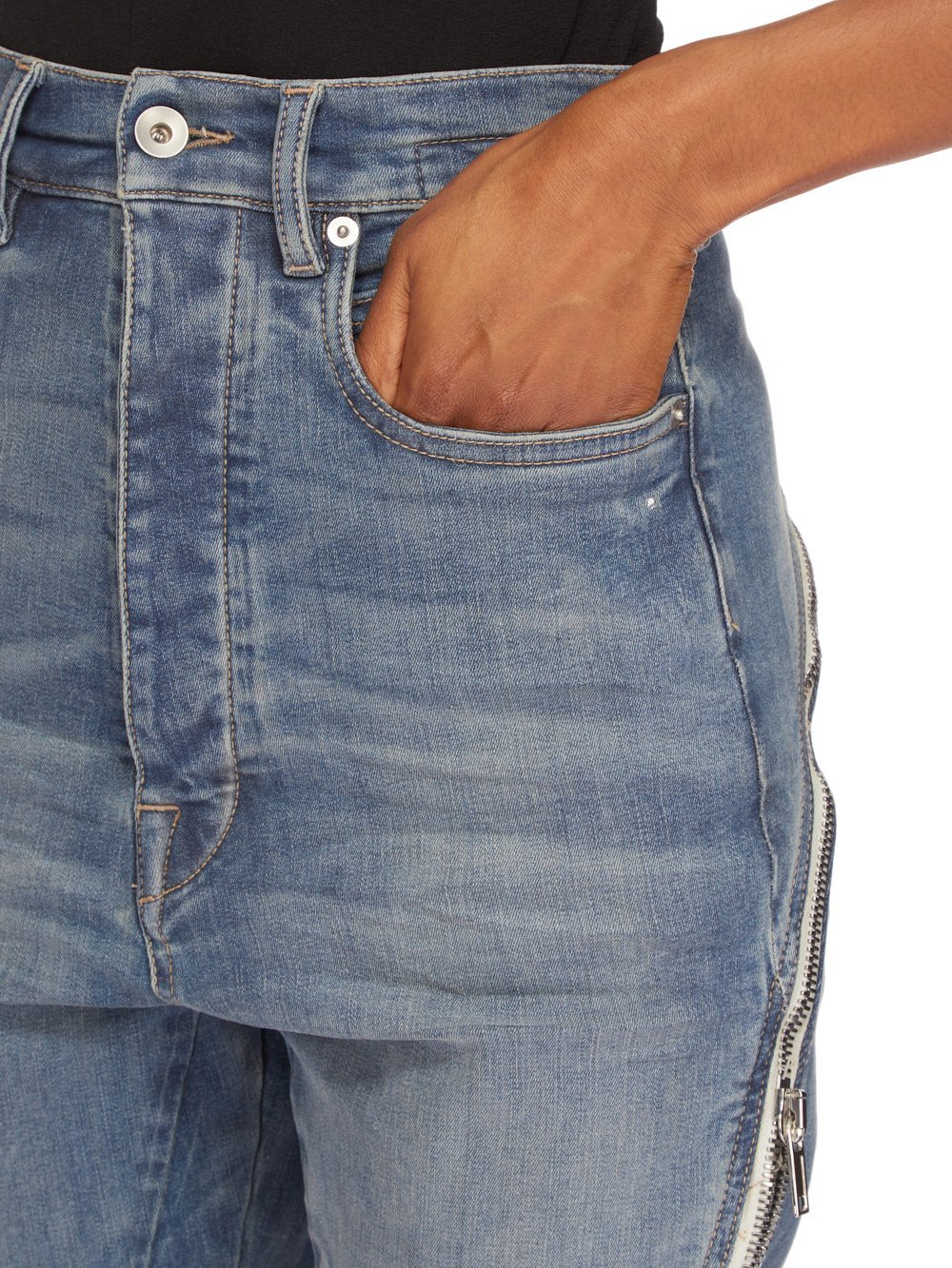 Rick Owens Drkshdw Belt-loop Jeans In Blue