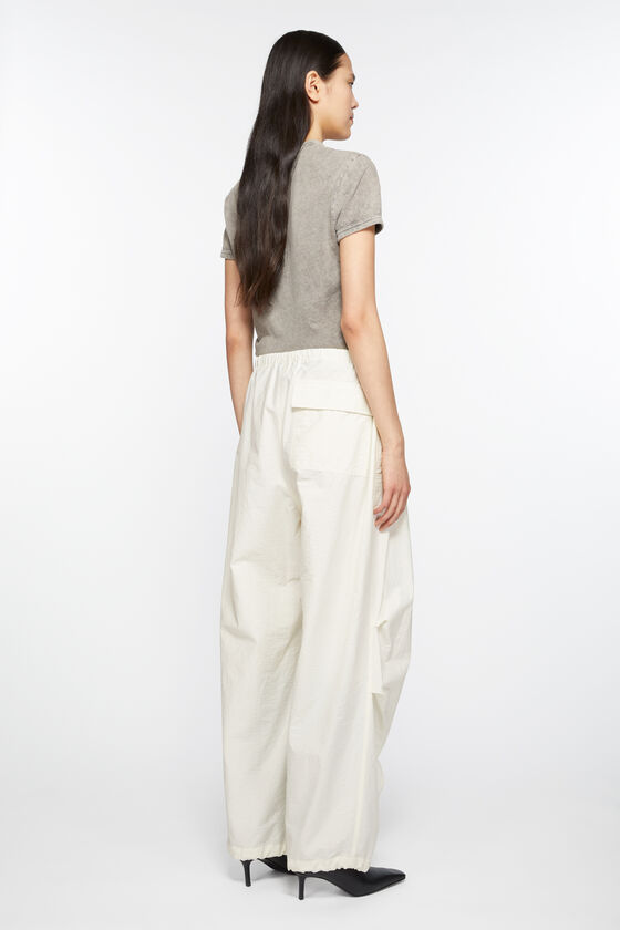 Acne Studios Drawstring Wide-leg Trousers In White