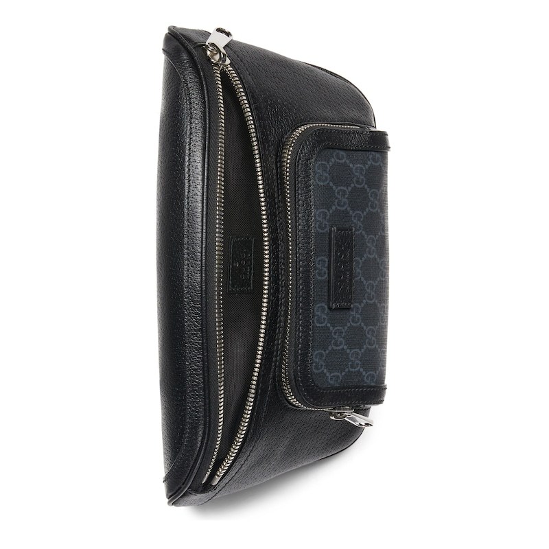 Gucci Small Gg Belt Bag With Tag In Black