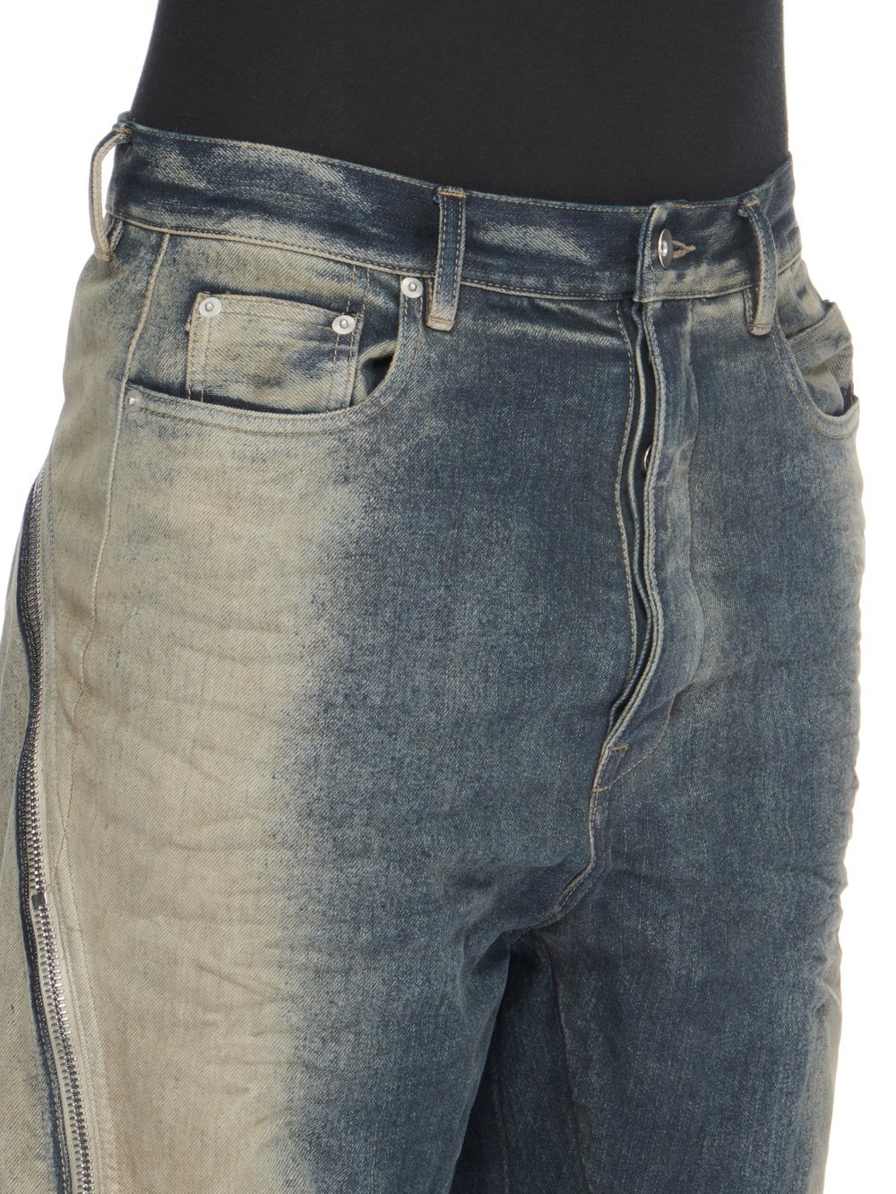 Rick Owens Drkshdw High-waisted Jeans In Black