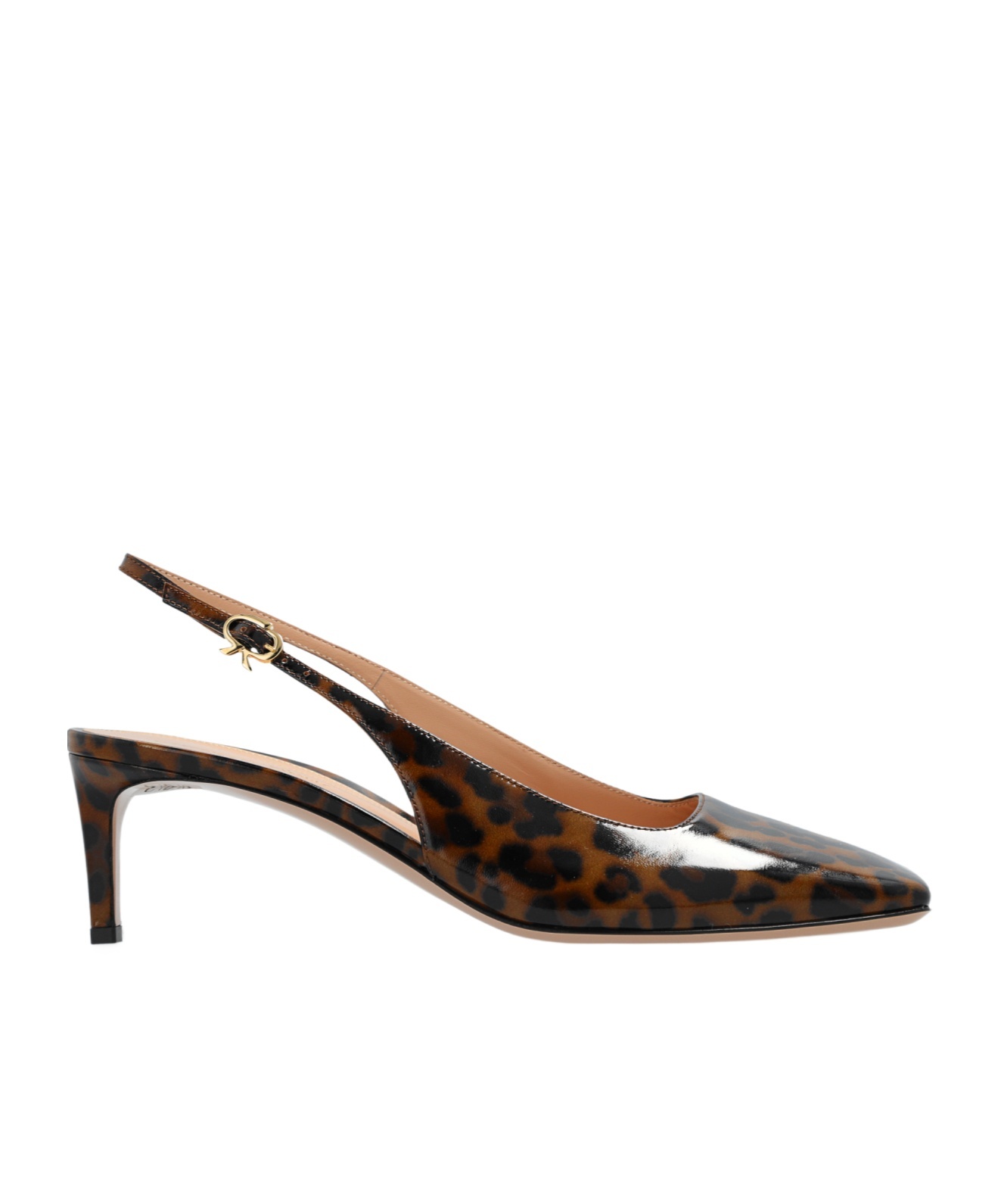 Gianvito Rossi Christina Sling 55mm Animal-print Pumps In Black