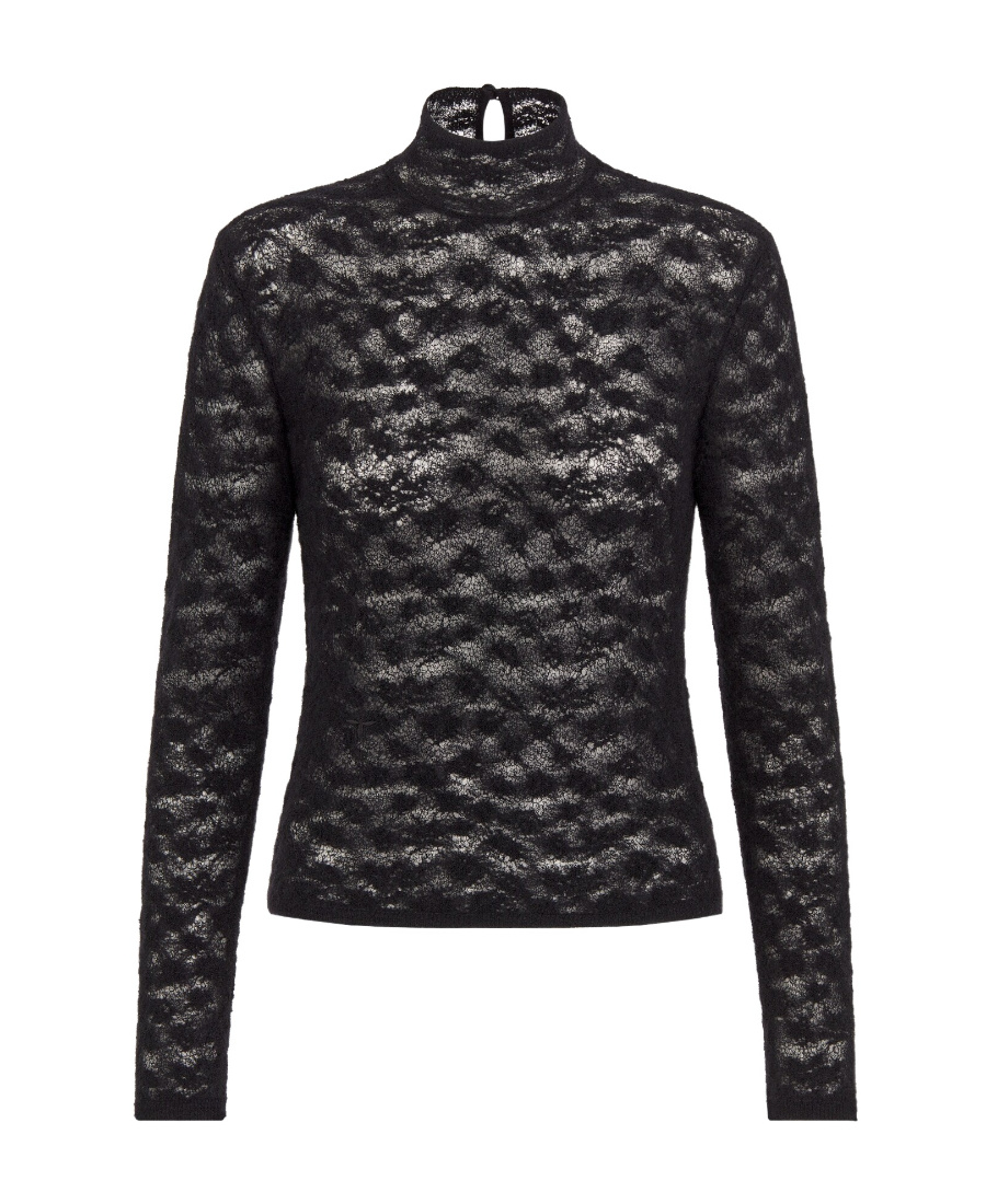 Dior Stand-collar Sweater In Black