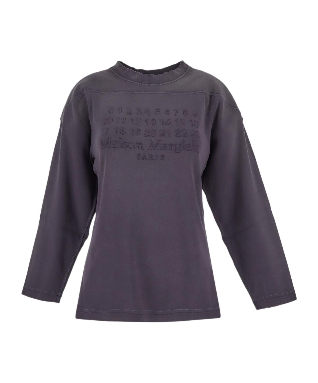 Maison Margiela Numbers Logo Cotton T-shirt In Purple