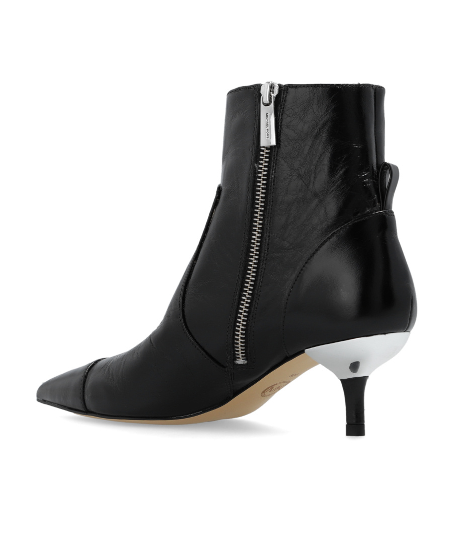Michael Michael Kors 60mm Kitten-heel Leather Boots In Black