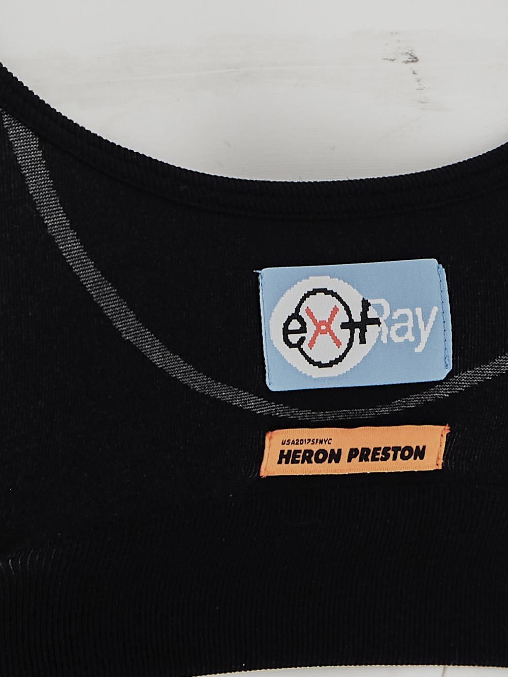 Heron Preston Logo Printed Scoop Neck Sports Bra In Black