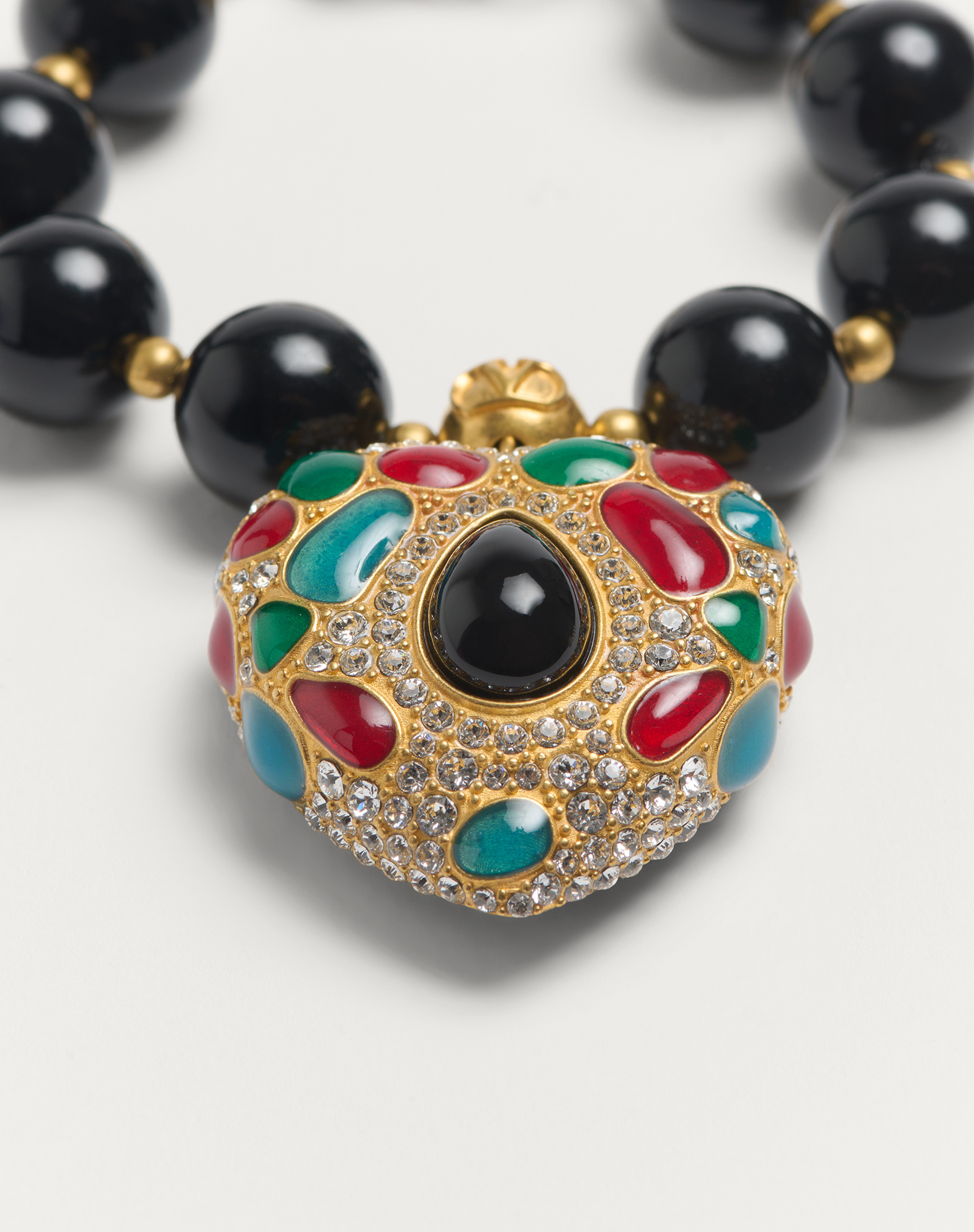 Valentino Crystal-embellished Coeur Royal Bracelet In Multicolor