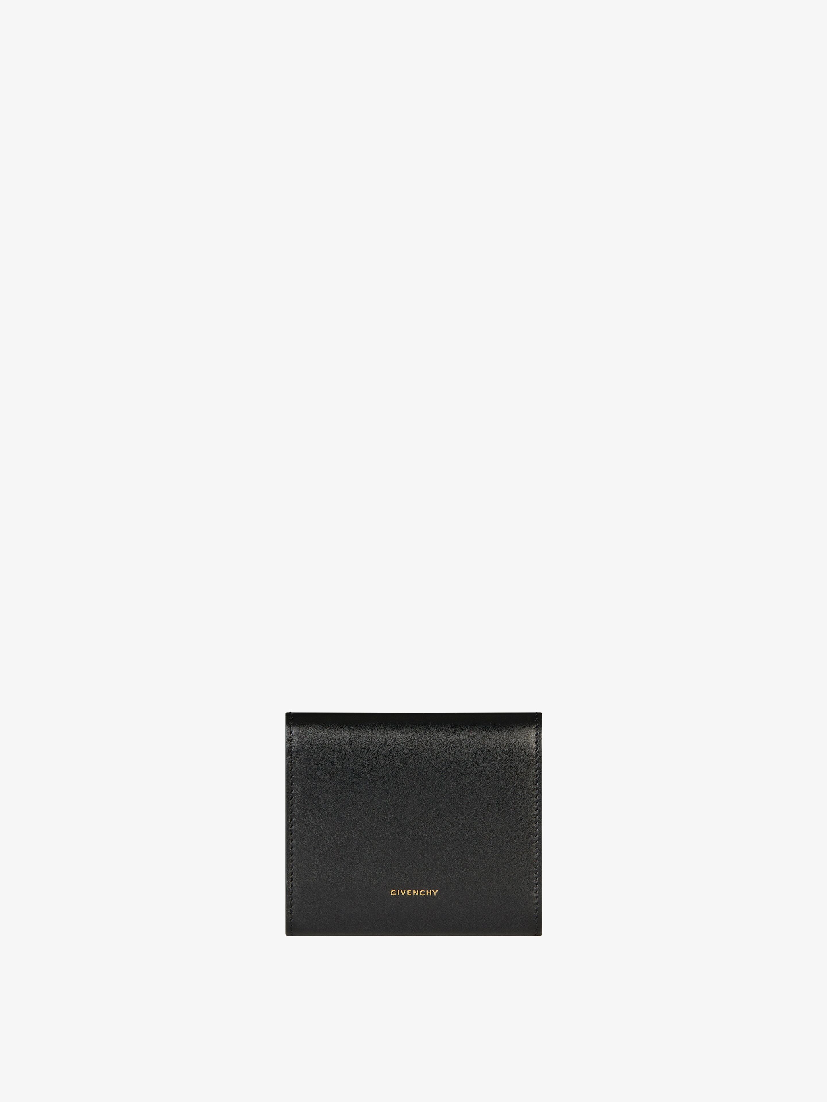 Givenchy 4g-plaque Leather Wallet In Black
