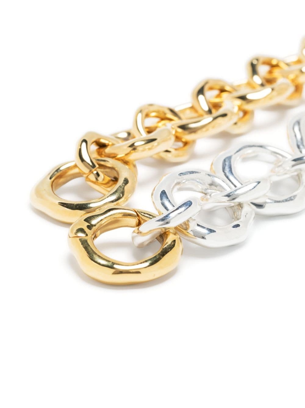 Jil Sander Two-tone Chunky Chain Necklace In Yellow