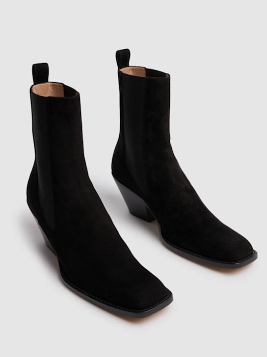 Khaite Woman Ankle Boots Black Size 6 Leather