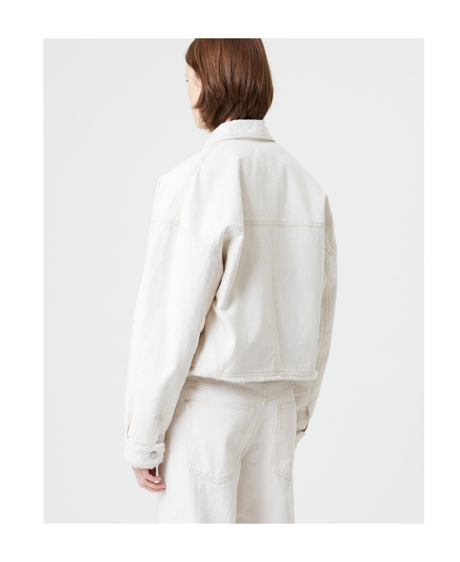 Shop Isabel Marant Paoleta Denim Jacket In White
