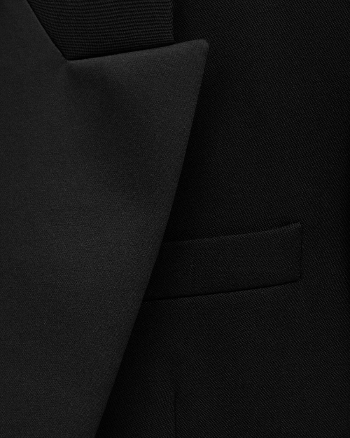 Saint Laurent Long-sleeved Suit Coat In Black