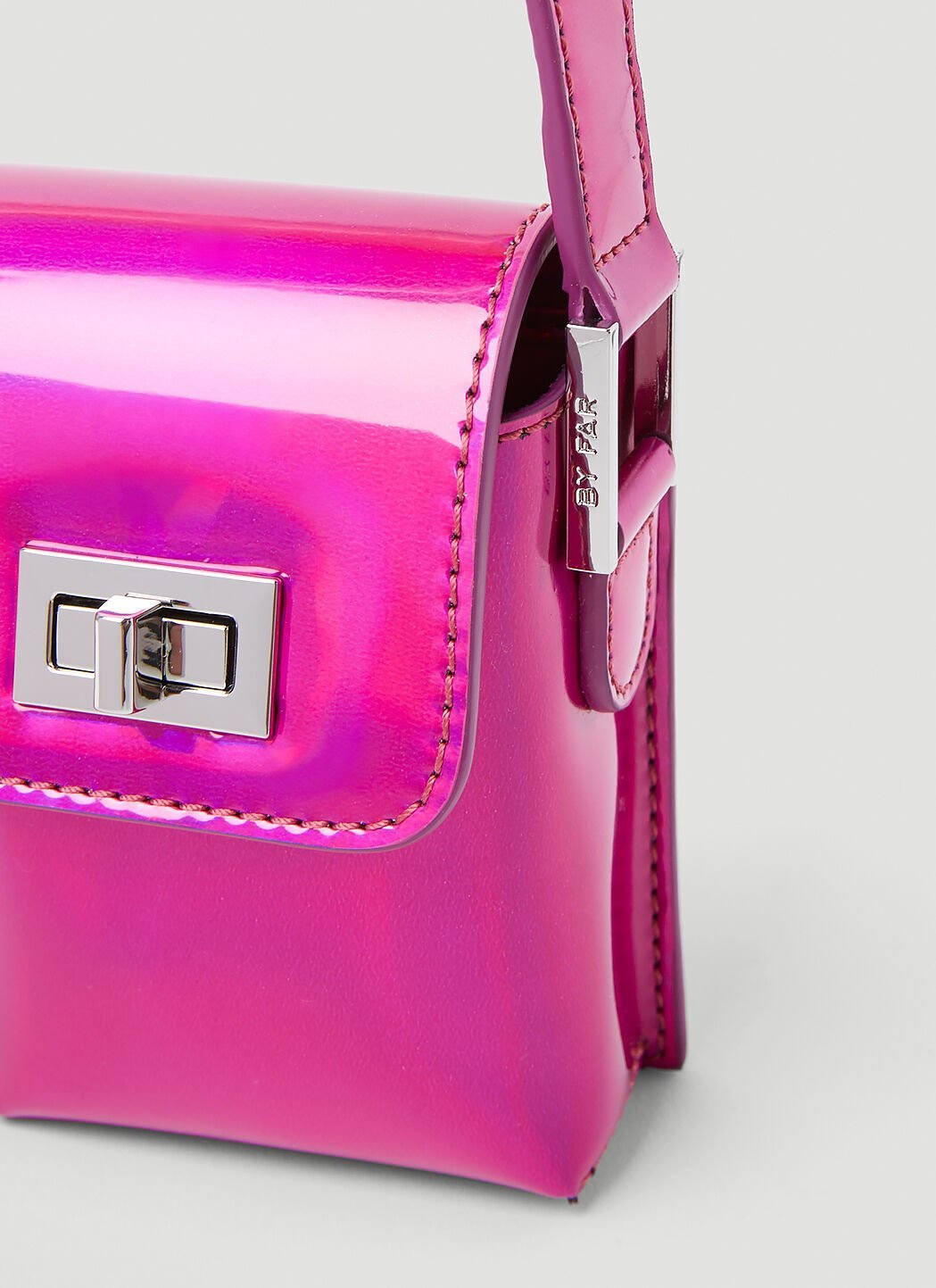 By Far Baby Billy Iridescent Lac Shoulder Bag In Purple