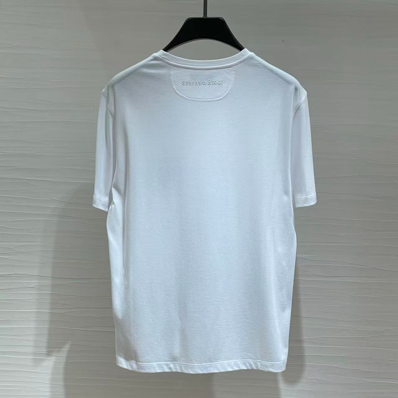 Stefano Ricci Crew Neck T-shirt In White