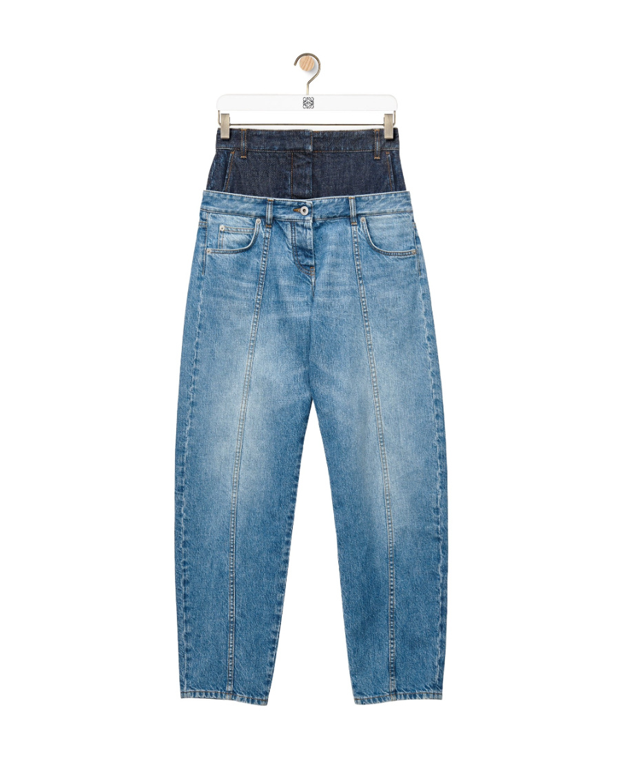 Loewe Trompe L'oeil Jeans In Denim In Blue