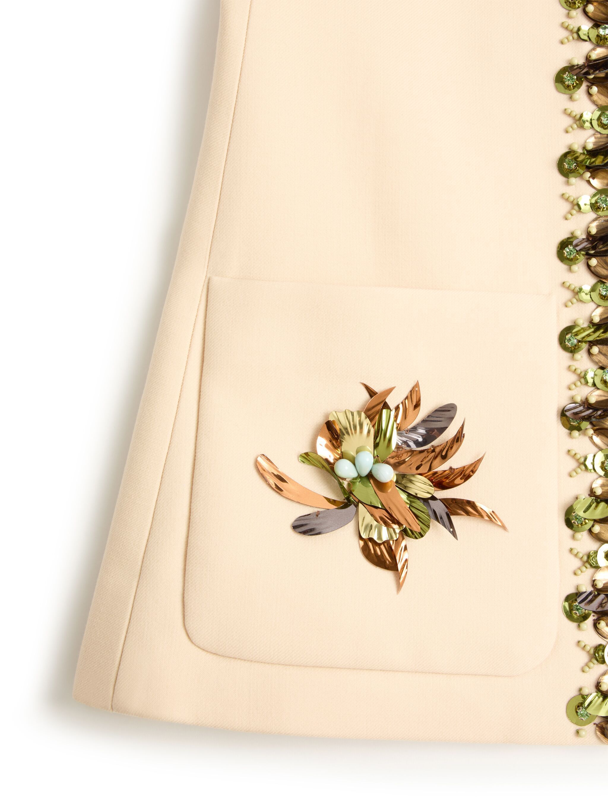 Valentino Garavani Women Cream Wool Blend Vest In Nude