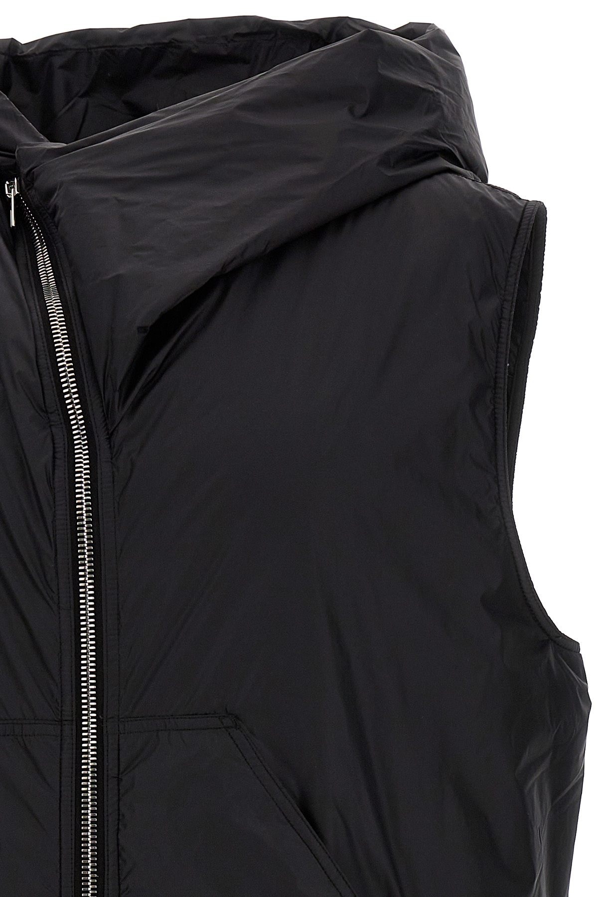 Rick Owens Drkshdw Pouch-pocket Zip-up Hoodie In Black