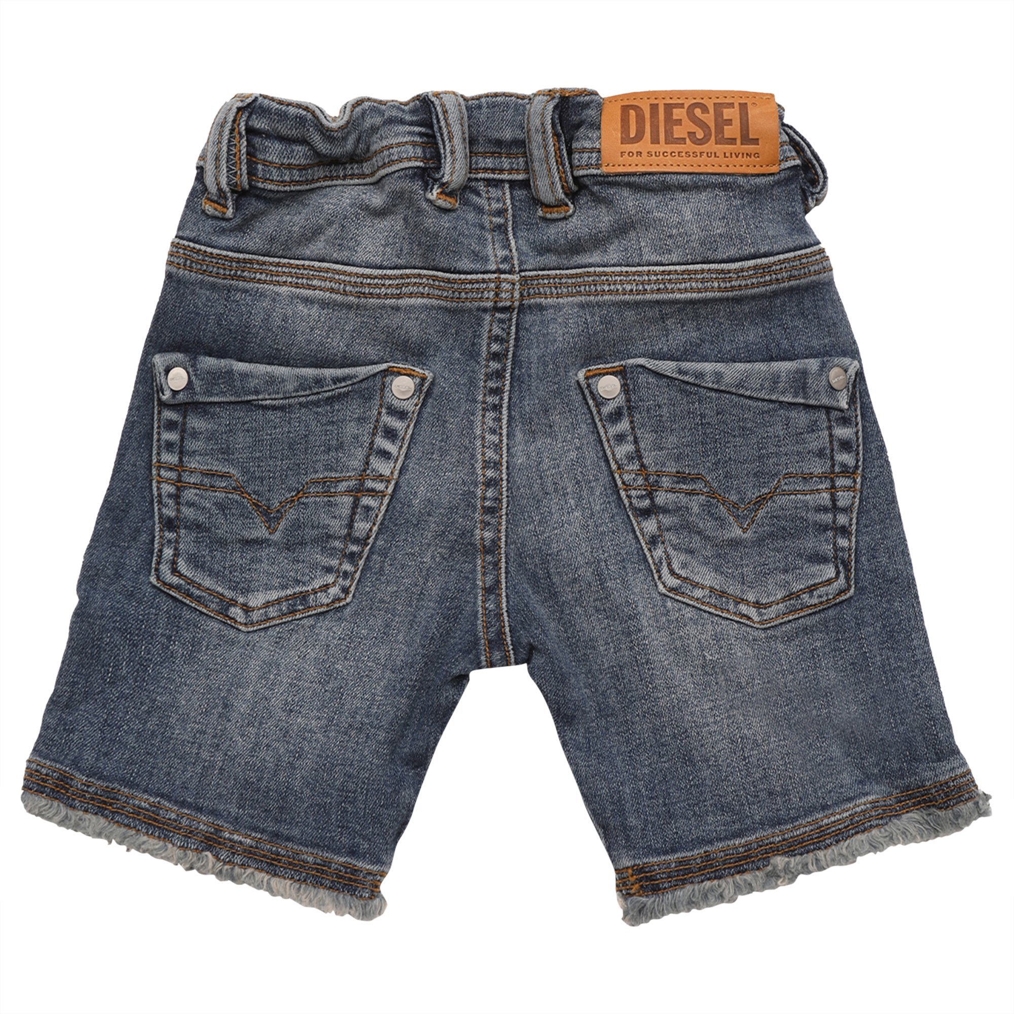 Diesel Frayed Jeans Shorts In Black