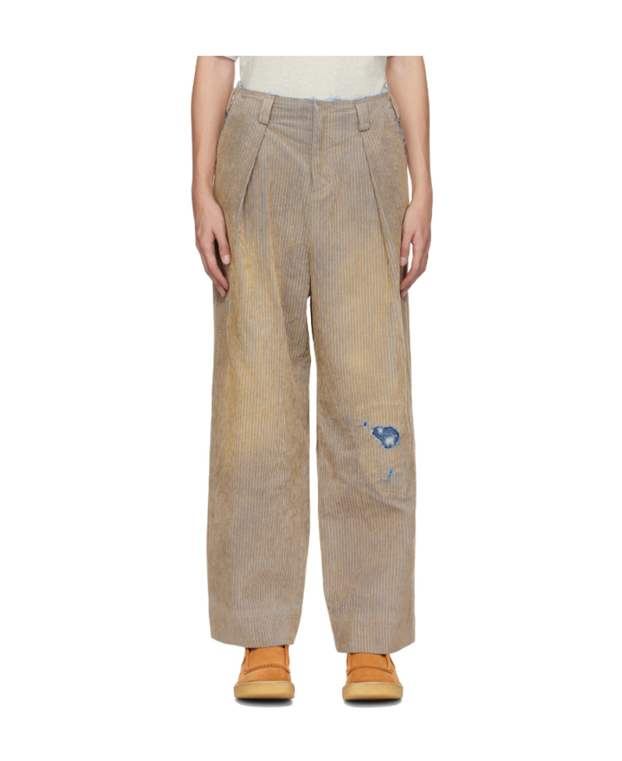 Ader Error Imitation Of Old Design Casual Pants In Brown