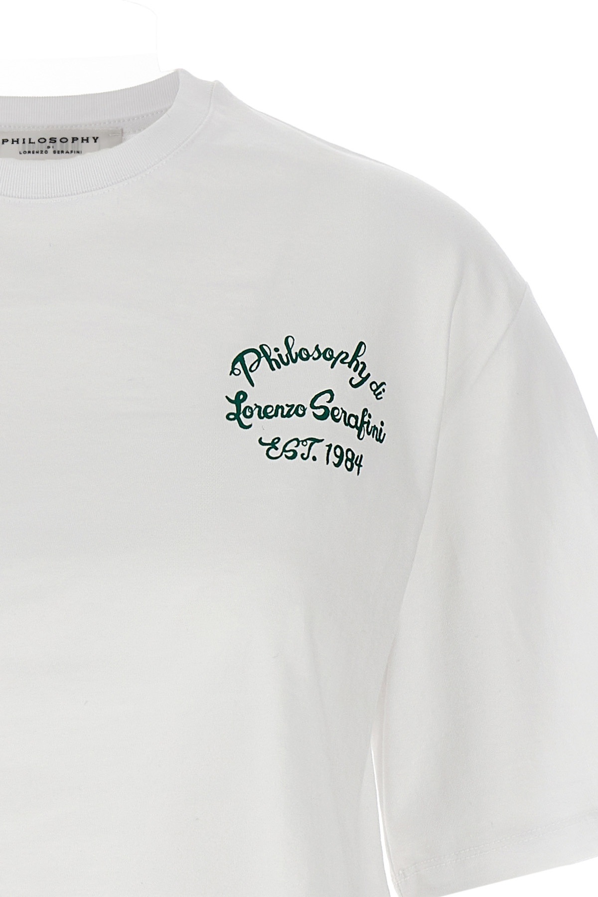 Philosophy Di Lorenzo Serafini Logo Print Cropped T-shirt In White