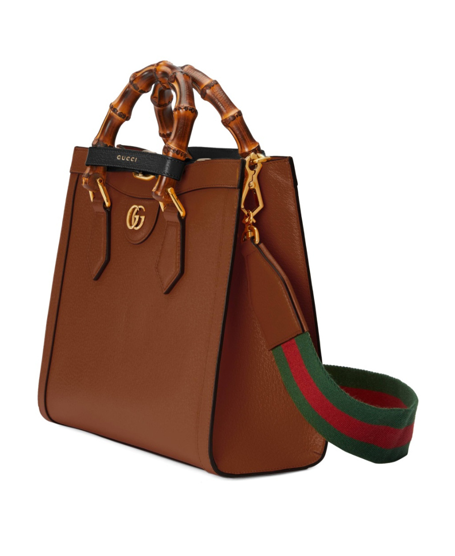 Gucci Diana Shopping Bag Small Size In Brown