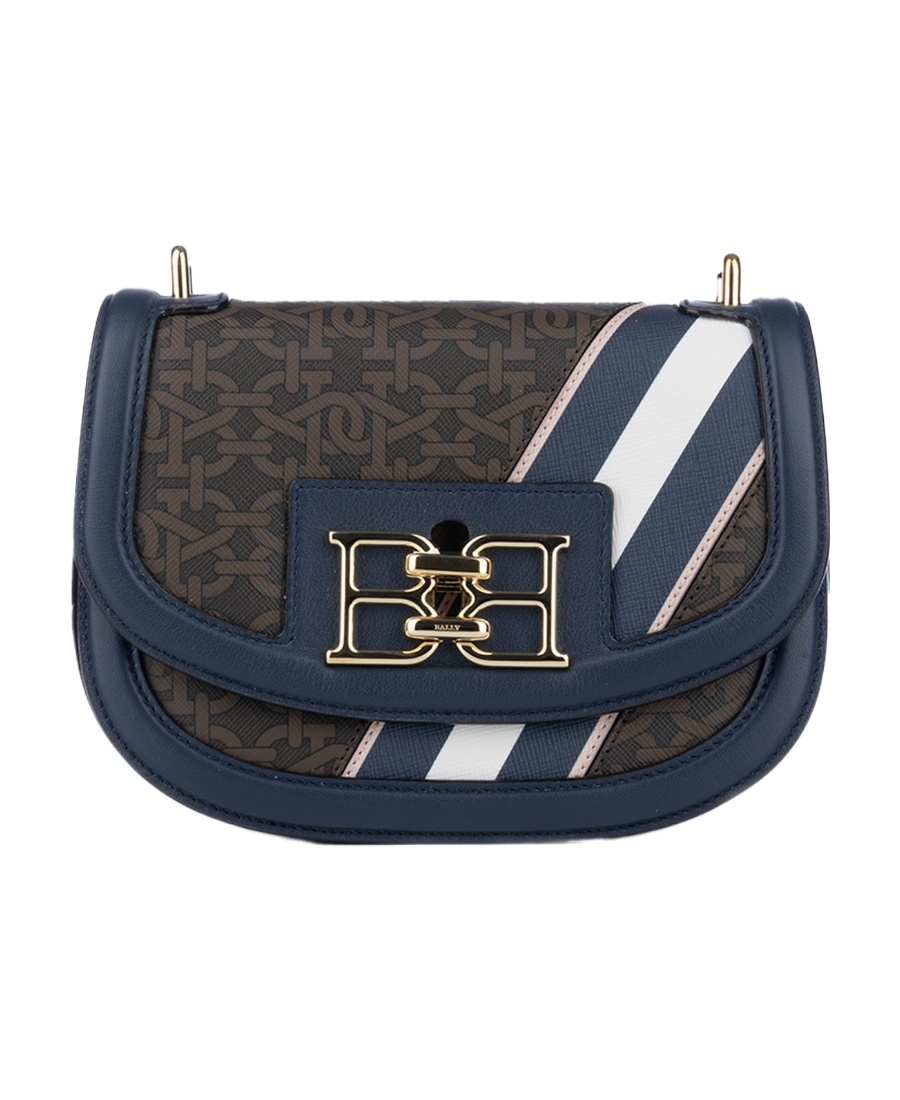 Bally Bag In Leather And Coated Cotton In Black